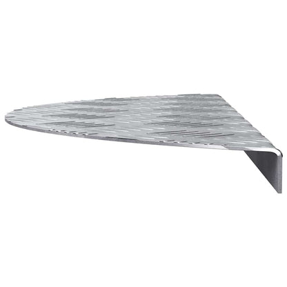 Stair Tread Crescent 15 pcs Silver 60 x 18 x 2.5 cm Aluminium