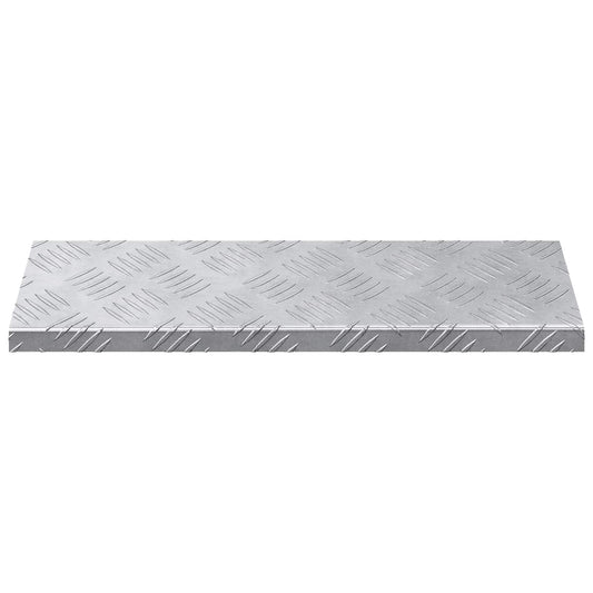 Stair Tread 5 pcs 60 x 18 x 2.5 cm Silver Aluminium Rectangular