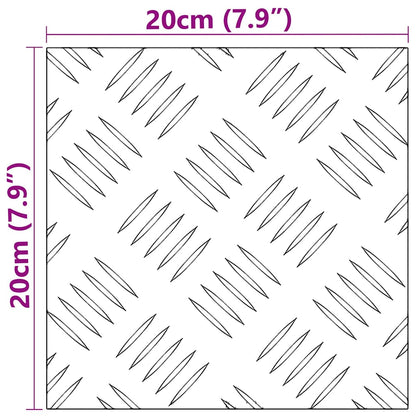 Stair Tread Square 2 pcs Silver 20 x 20 cm Aluminium