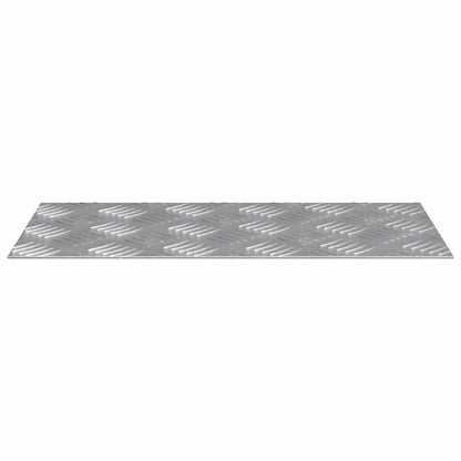 Stair Tread Rectangular 4 pcs Silver 40 x 20 cm Aluminium