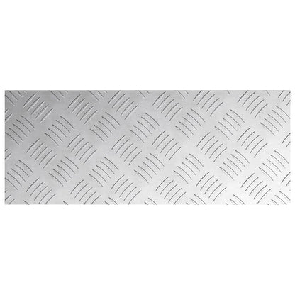 Stair Tread Rectangular 4 pcs Silver 50 x 20 cm Aluminium