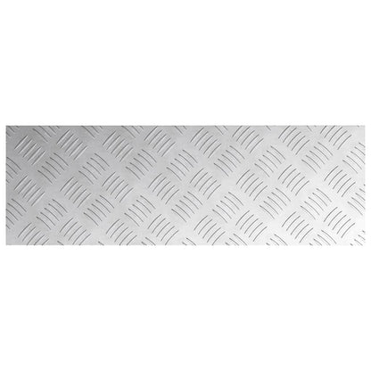 Stair Tread Rectangular 2 pcs Silver 60 x 20 cm Aluminium