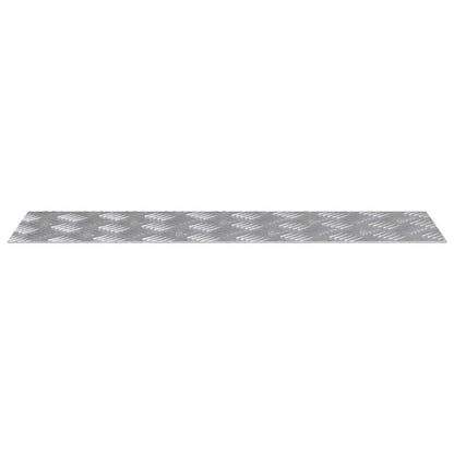 Stair Tread Rectangular 2 pcs Silver 70 x 20 cm Aluminium