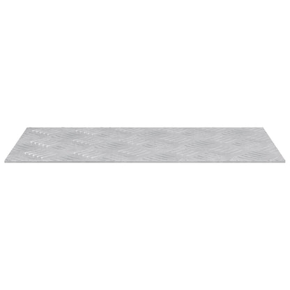 Stair Tread Rectangular 2 pcs Silver 50 x 25 cm Aluminium