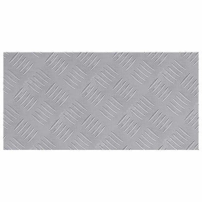 Stair Tread Rectangular 2 pcs Silver 50 x 25 cm Aluminium