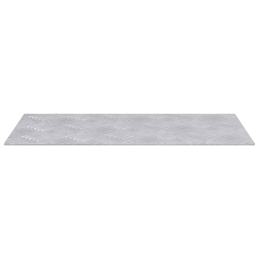 Stair Tread Rectangular 4 pcs Silver 50 x 25 cm Aluminium