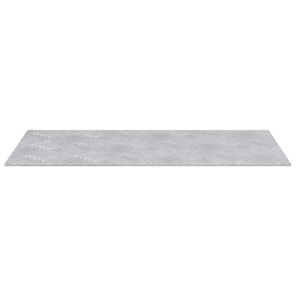 Stair Tread Rectangular 4 pcs Silver 50 x 25 cm Aluminium