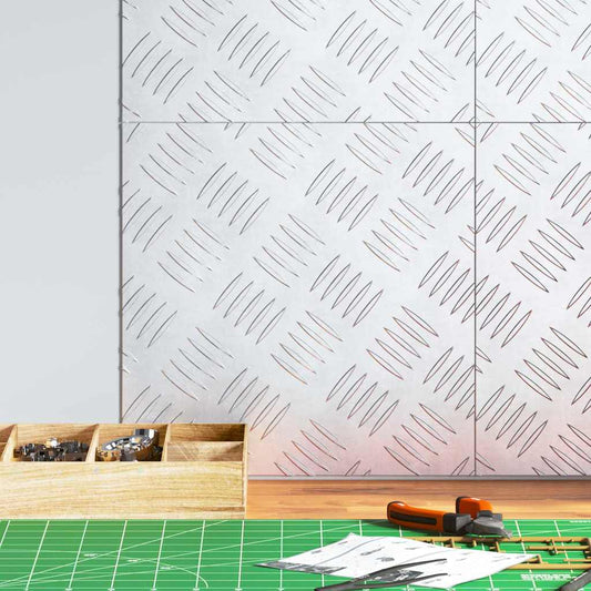Stair Tread 4 pcs 30 x 30 cm Silver Aluminium Square