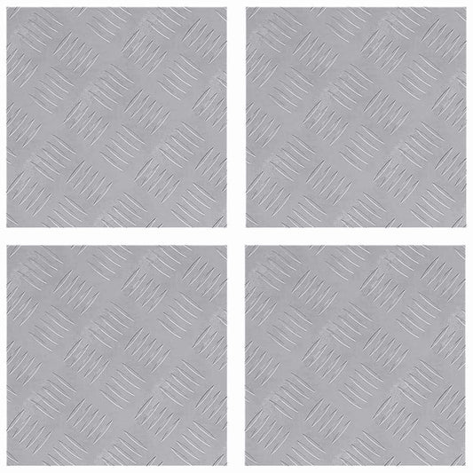 Stair Tread 4 pcs 30 x 30 cm Silver Aluminium Square