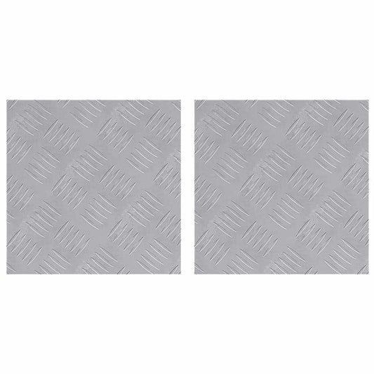 Stair Tread 2 pcs 30 x 30 cm Silver Aluminium Square