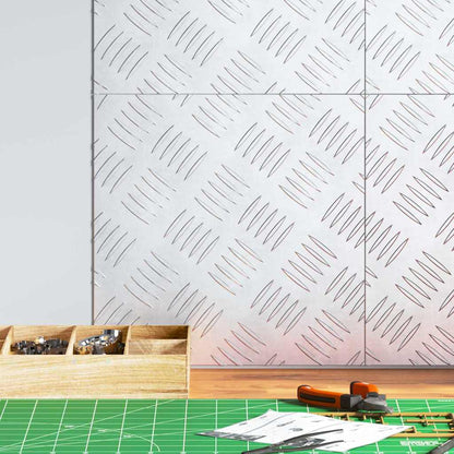 Stair Tread Square 4 pcs Silver 30 x 30 cm Aluminium