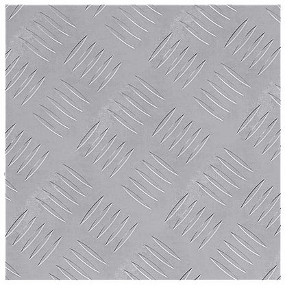 Stair Tread Square 4 pcs Silver 30 x 30 cm Aluminium