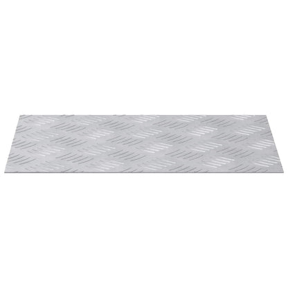 Stair Tread Rectangular 4 pcs Silver 40 x 30 cm Aluminium