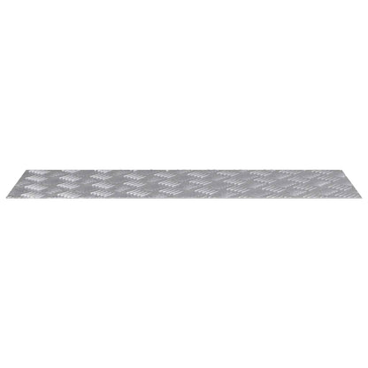 Stair Tread Rectangular 4 pcs Silver 90 x 30 cm Aluminium