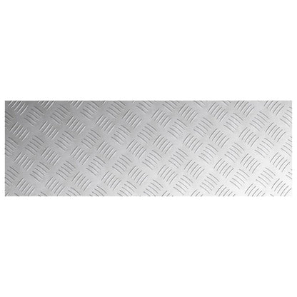 Stair Tread Rectangular 4 pcs Silver 90 x 30 cm Aluminium