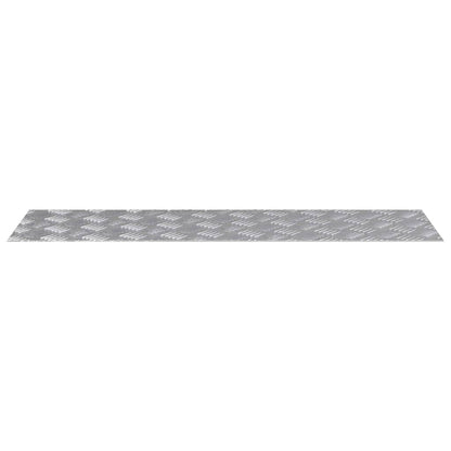 Stair Tread Rectangular 2 pcs Silver 100 x 30 cm Aluminium