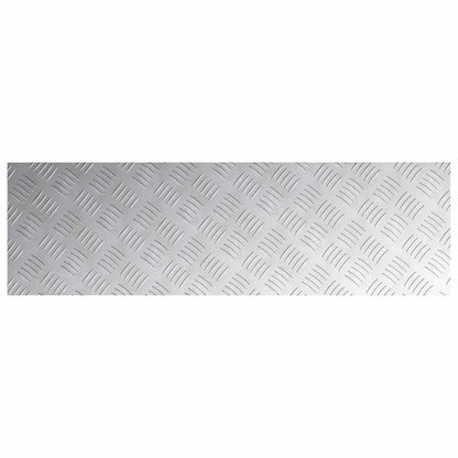 Stair Tread Rectangular 4 pcs Silver 100 x 30 cm Aluminium