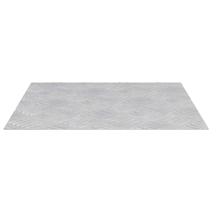 Stair Tread Square 4 pcs Silver 40 x 40 cm Aluminium