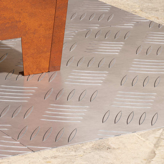 Stair Tread 4 pcs 40 x 40 cm Silver Aluminium Square