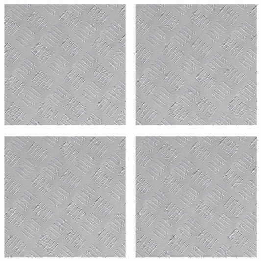 Stair Tread 4 pcs 40 x 40 cm Silver Aluminium Square