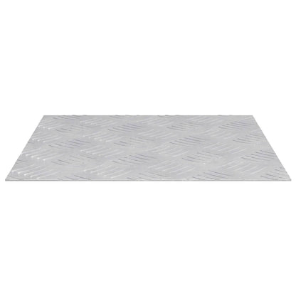 Stair Tread Square 4 pcs Silver 40 x 40 cm Aluminium