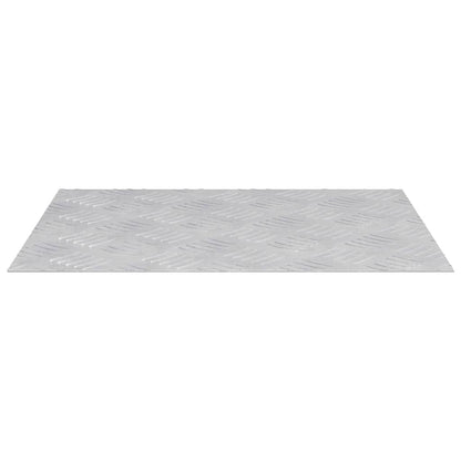 Stair Tread Rectangular 2 pcs Silver 50 x 40 cm Aluminium