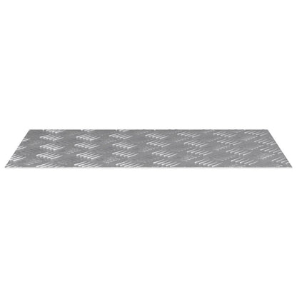 Stair Tread Rectangular 4 pcs Silver 70 x 40 cm Aluminium