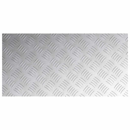 Stair Tread Rectangular 4 pcs Silver 80 x 40 cm Aluminium