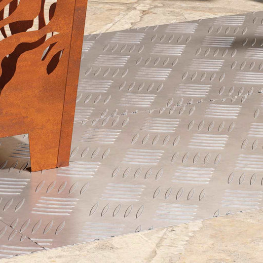 Stair Tread 4 pcs 90 x 40 cm Silver Aluminium Rectangular