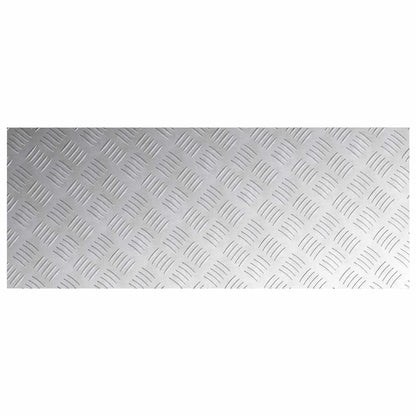 Stair Tread Rectangular 4 pcs Silver 100 x 40 cm Aluminium