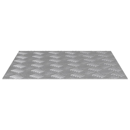 Stair Tread Square 2 pcs Silver 50 x 50 cm Aluminium