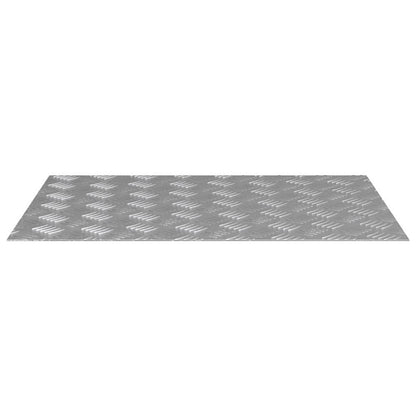 Stair Tread Rectangular 2 pcs Silver 70 x 50 cm Aluminium