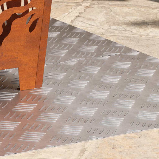 Stair Tread 2 pcs 100 x 50 cm Silver Aluminium Rectangular