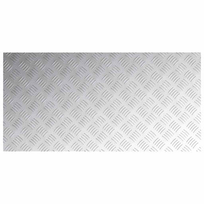 Stair Tread Rectangular 4 pcs Silver 100 x 50 cm Aluminium