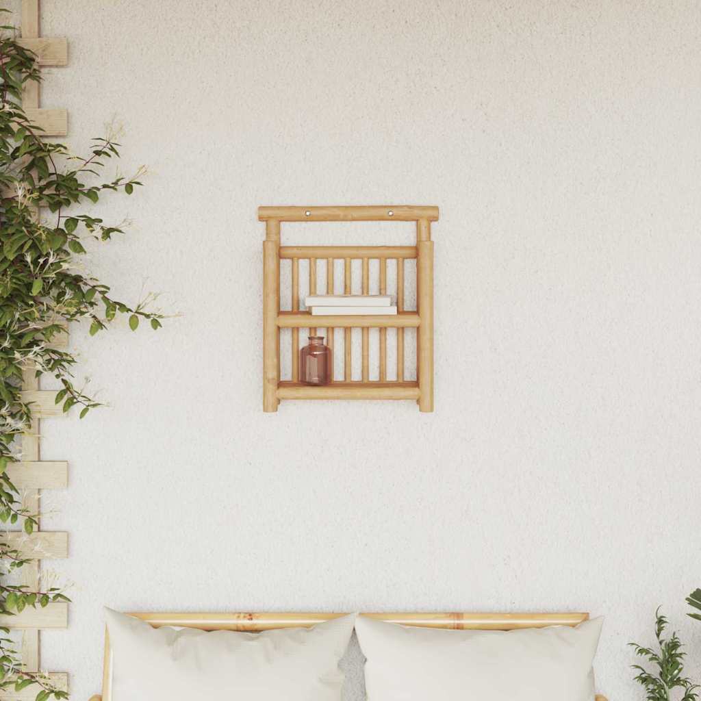 Wall Shelf with Shelf Natural 40 x 13 x 44 cm Bamboo