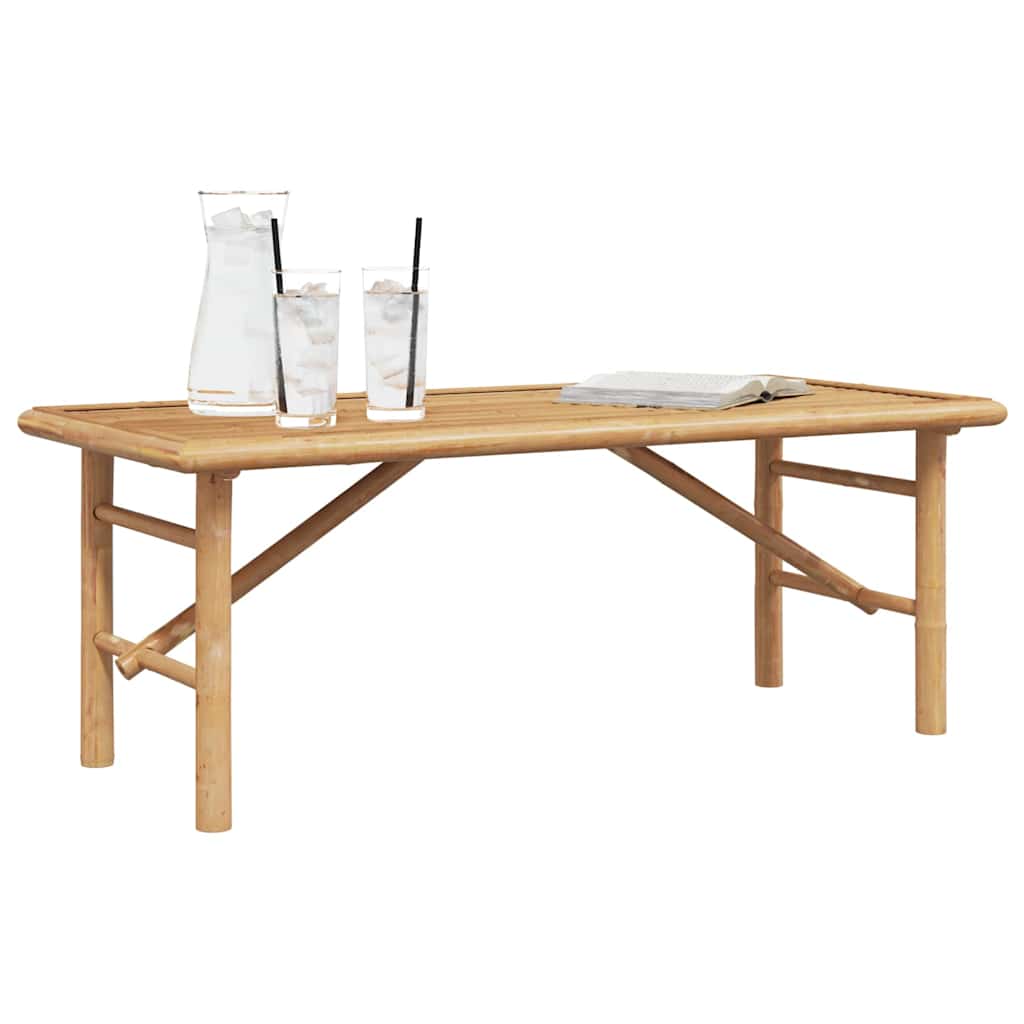 Coffee Table Brown 110 x 50 x 43 cm Bamboo