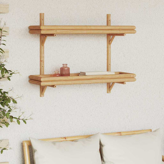 Wall Shelf Wall-Mounted Brown 75 x 26 x 60 cm Bamboo