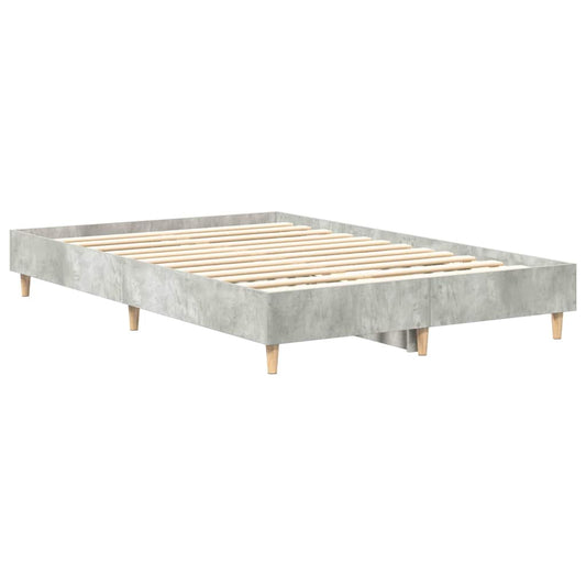 Bed Frame Concrete grey 120 x 190 cm Engineered wood