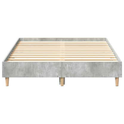 Bed Frame Concrete grey 120 x 190 cm Engineered wood