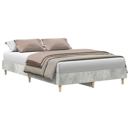 Bed Frame Concrete grey 120 x 190 cm Engineered wood