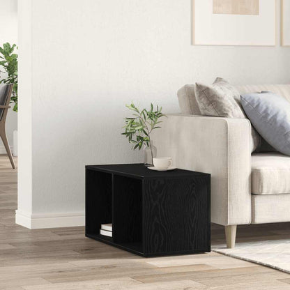 LP Storage Box Black Oak 71x34x36 cm Engineered Wood