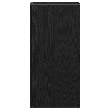 LP Storage Box Black Oak 71x34x36 cm Engineered Wood