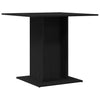 Dining Table Black Oak 80x80x75 cm Engineered Wood