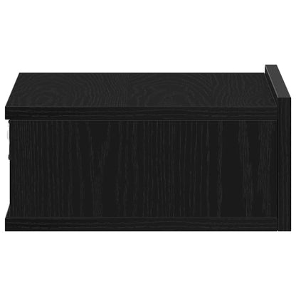 Floating Nightstands 2 pcs Black Oak 40x32x15 cm Engineered Wood