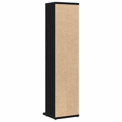 CD Cabinet Black Oak 21x20x88 cm Engineered Wood