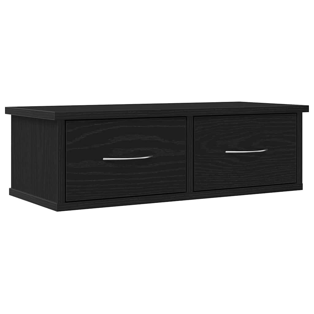 Wall Cabinet Black Oak 60 x 26 x 18.5 cm Engineered Wood
