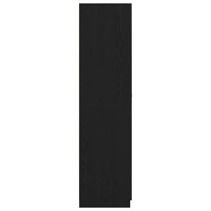 Wardrobe with Storage Black 90 x 52 x 200 cm Engineered wood