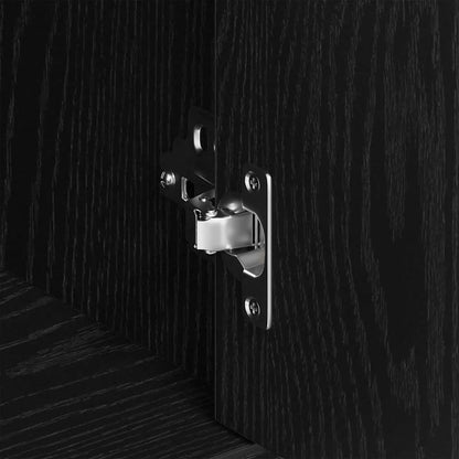 Sideboard Black Oak 88x30x70 cm Engineered Wood