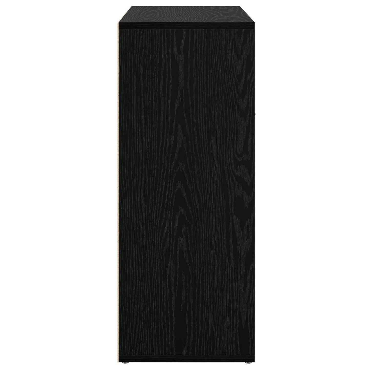Sideboard with Drawer Black Oak 60 x 30 x 75 cm Engineered Wood
