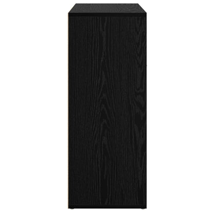 Sideboard with Drawer Black Oak 60 x 30 x 75 cm Engineered Wood